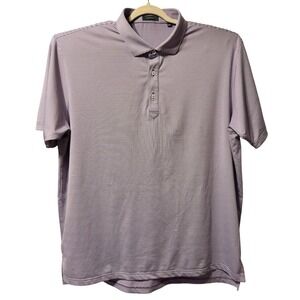 Turtleson Mens 3XL Purple Stripe Golf Polo Shirt Short Sleeve Collared Casual